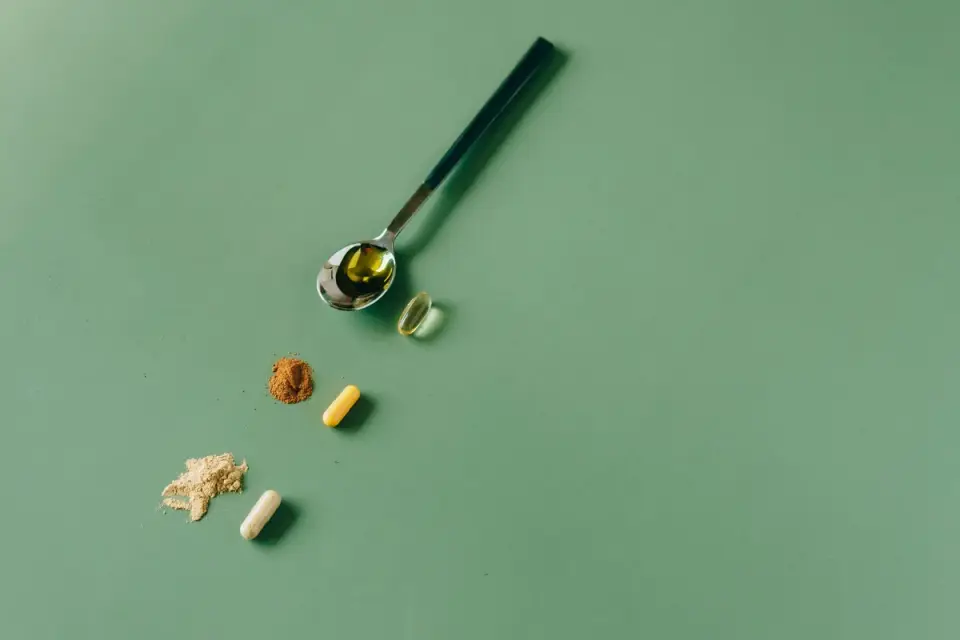 Close-up of a dog supplement label showing the ingredients panel